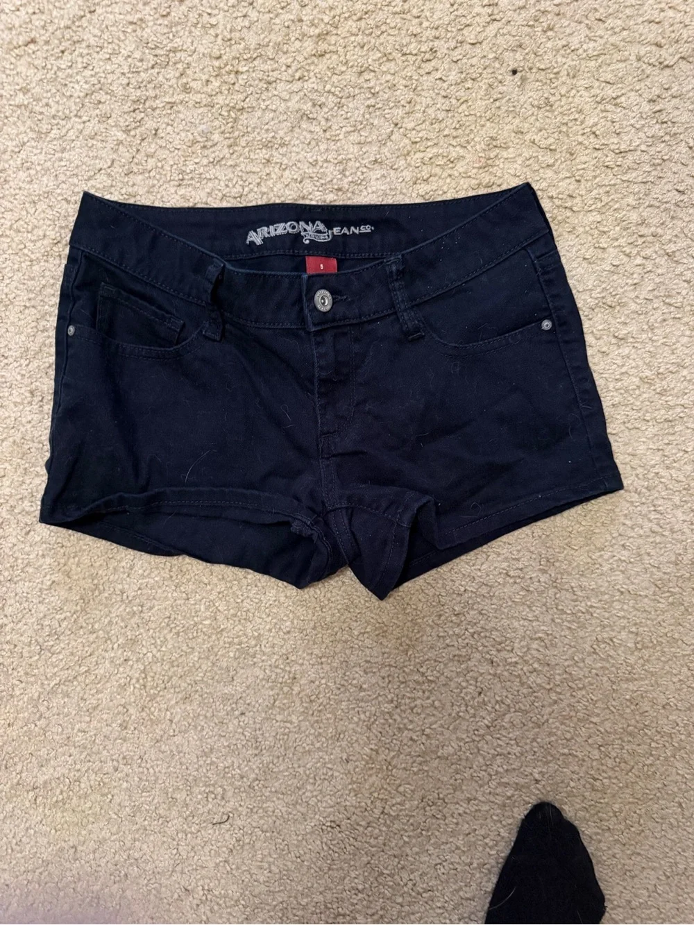 Arizona Jean Company Black Stretch Low-Rise Denim Shorts